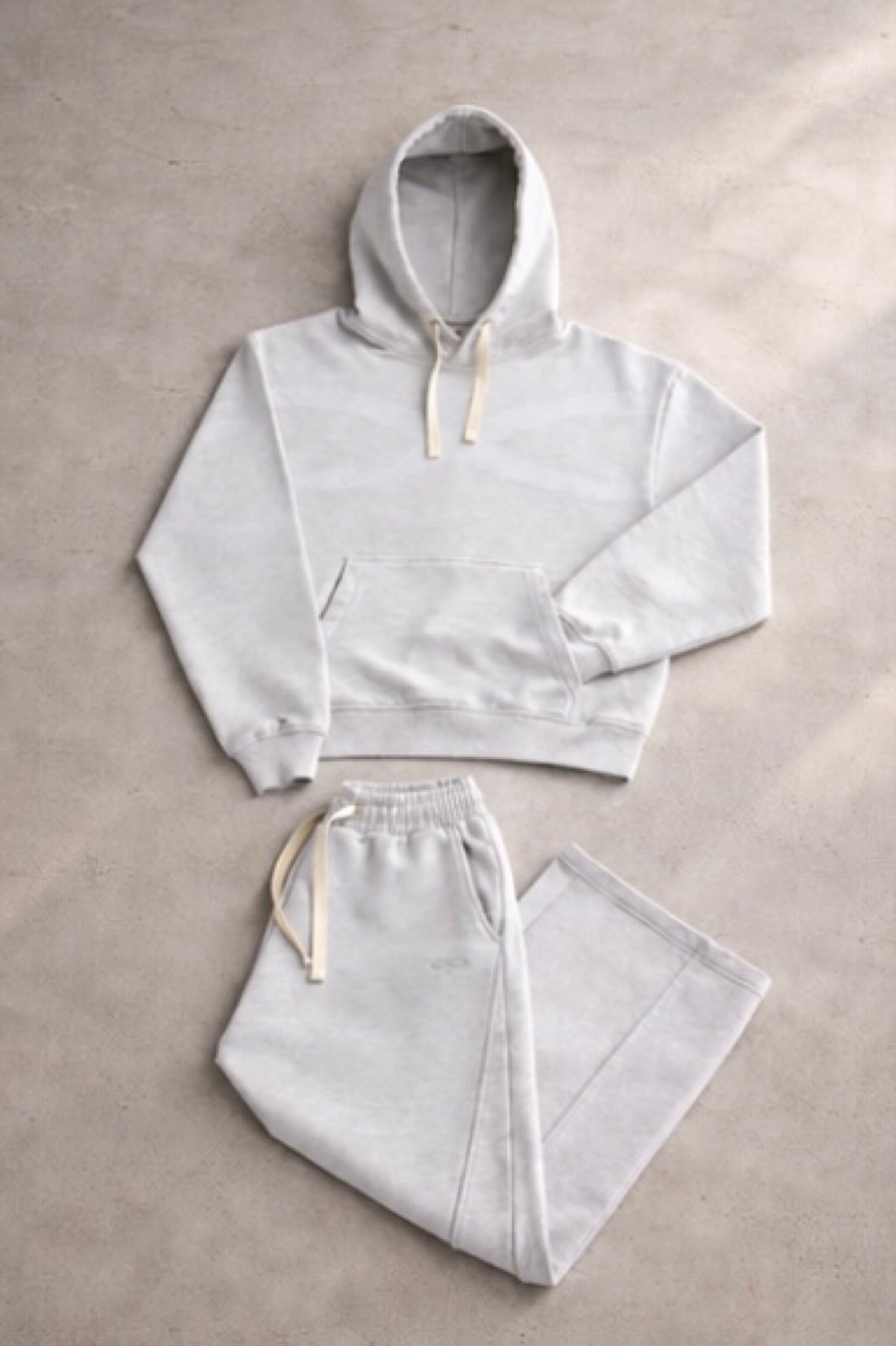 Infinite Sweatsuit Set, hoodie and sweatpants flat lay