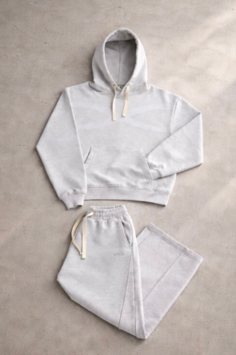 Infinite Sweatsuit Set, hoodie and sweatpants flat lay